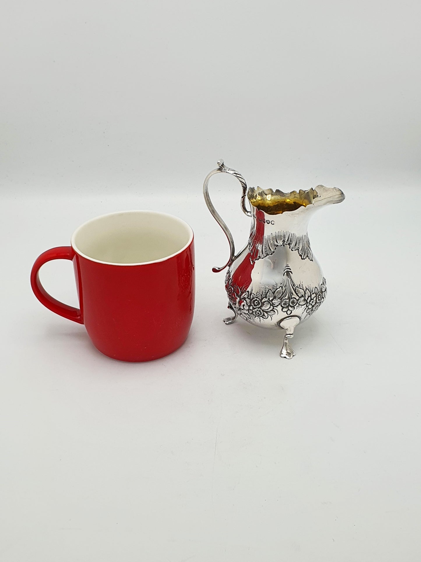 Gorgeous Antique Victorian Sterling Silver Cream Jug - 1885