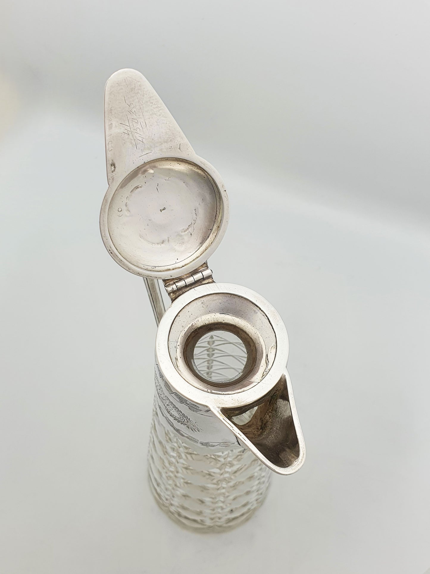 Lovely Antique Victorian Silver-Plate Mounted Cut Glass Claret Jug – circa 1880