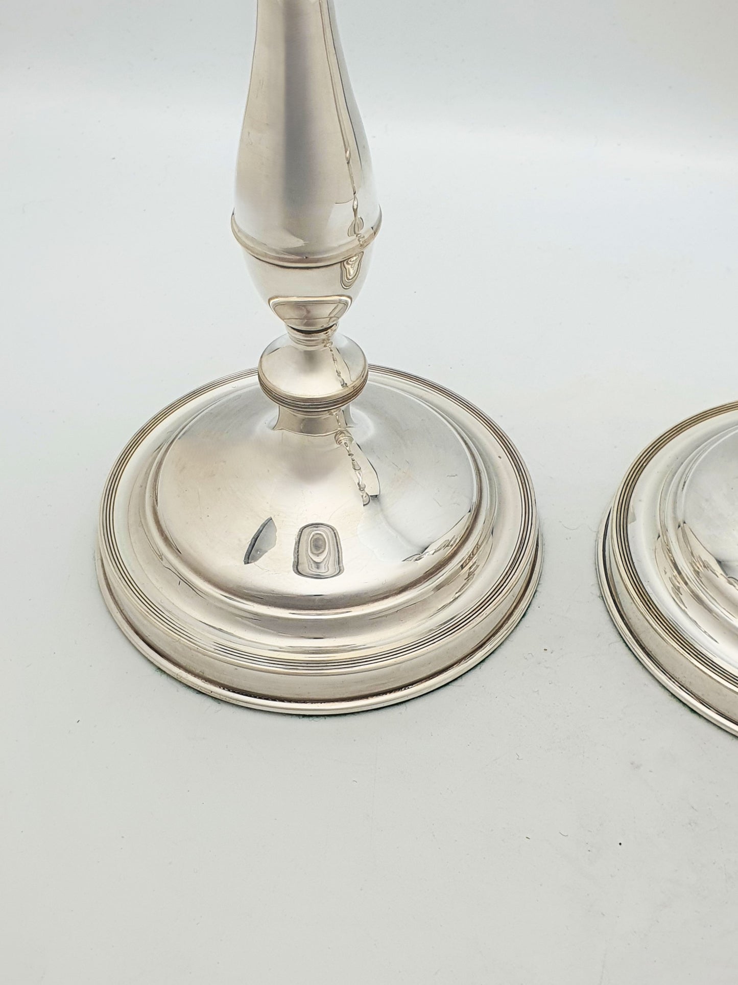 Pair of Large Antique Silver-Plated Candlesticks – circa 1920