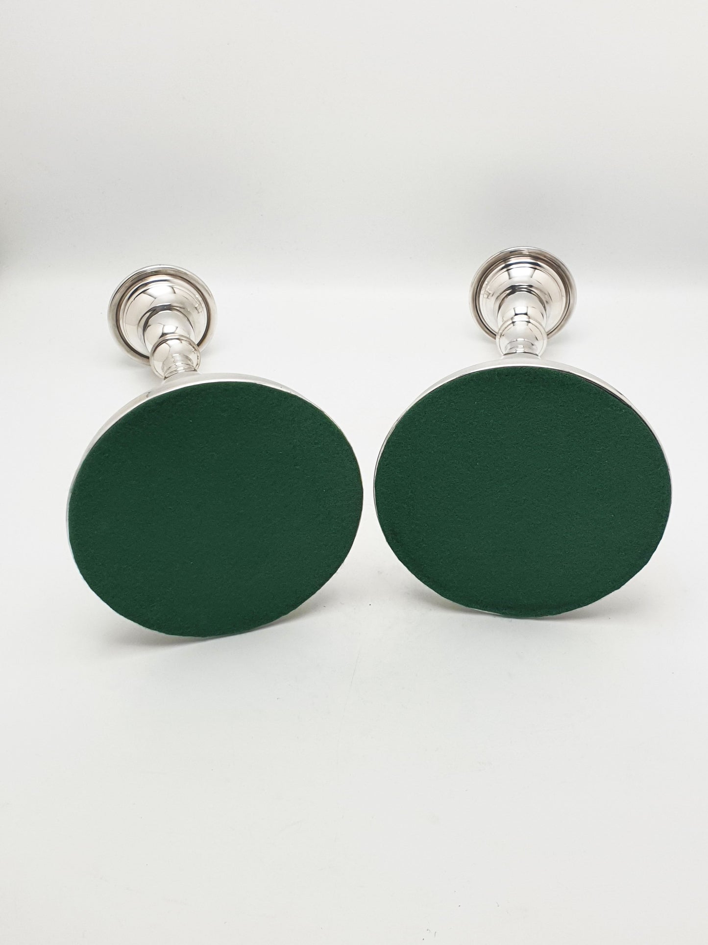 Pair of Large Antique Silver-Plated Candlesticks – circa 1920