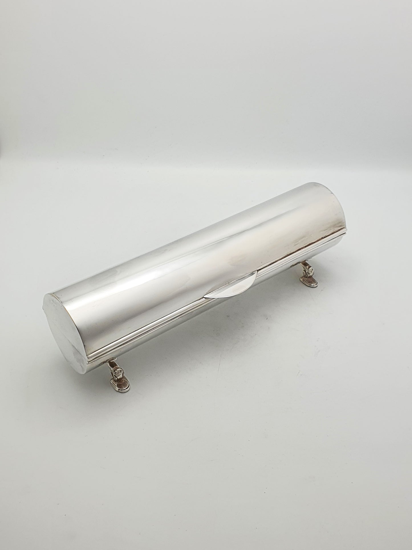 Nice Vintage Silver-Plated Biscuit Box with Hinged Lid – circa 1960