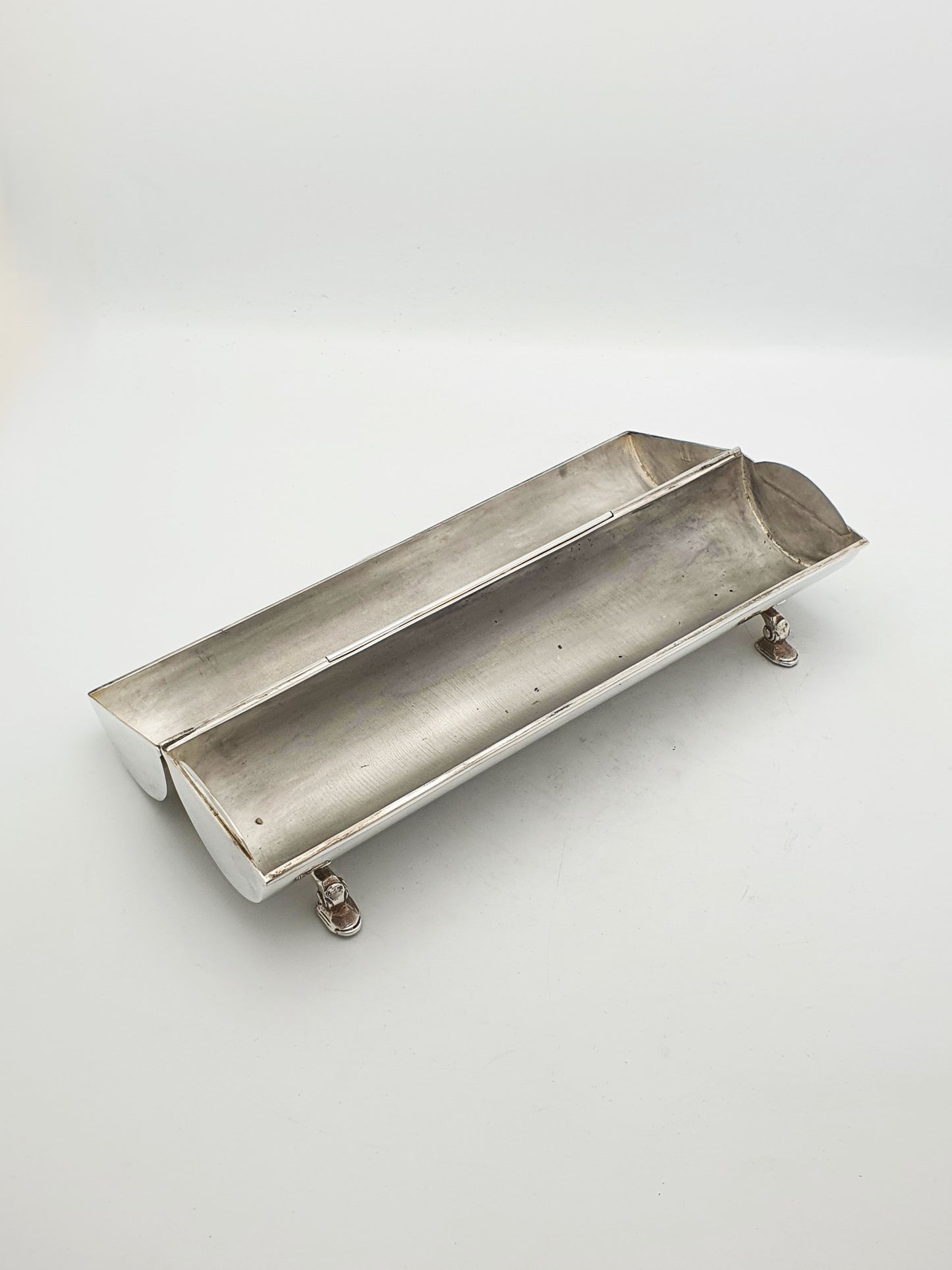 Nice Vintage Silver-Plated Biscuit Box with Hinged Lid – circa 1960