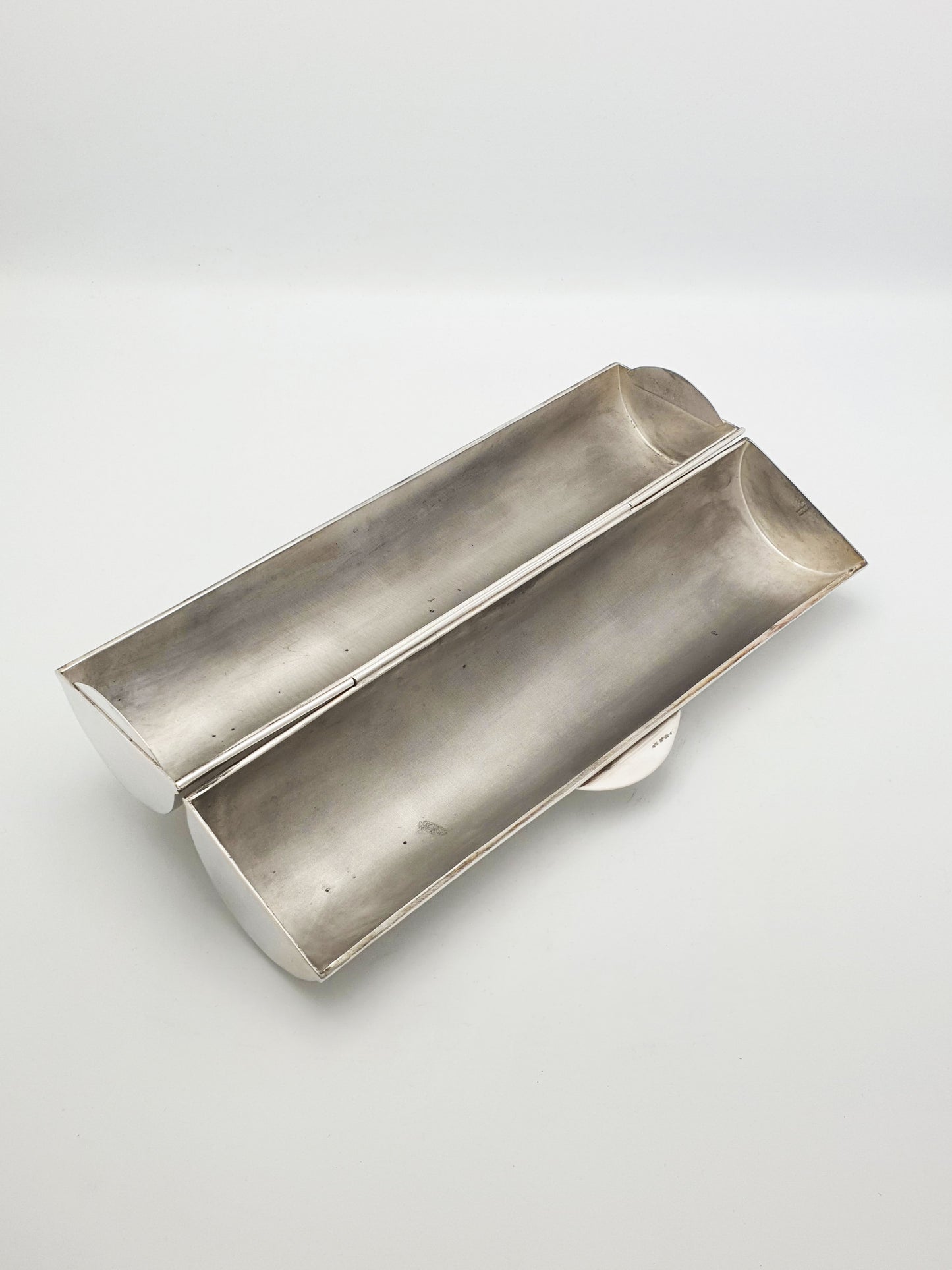 Nice Vintage Silver-Plated Biscuit Box with Hinged Lid – circa 1960