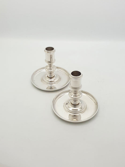 Pair of Christofle Silver-Plated Candlesticks – France – circa 1960