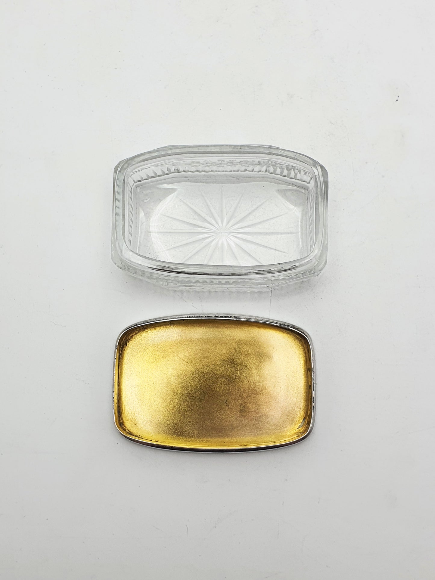 Art Deco Sterling Silver & Guilloché Enamel and Etched Glass Jar – London, 1929