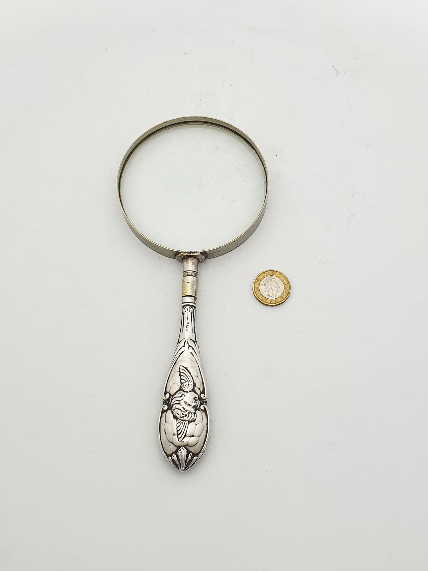 Lovely Antique Edwardian Sterling Silver Handled Magnifying Glass – 1904