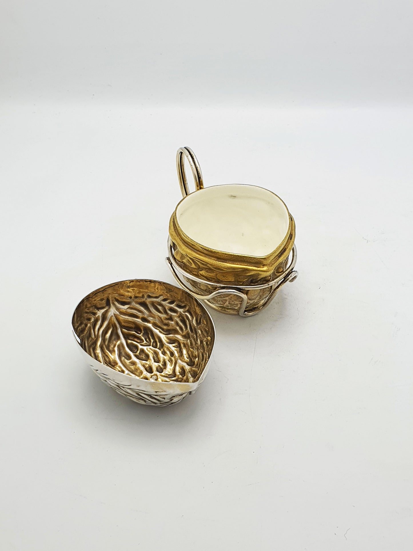 Rare Antique Victorian Walnut Sauce Holder with Wirework Stand – circa 1890