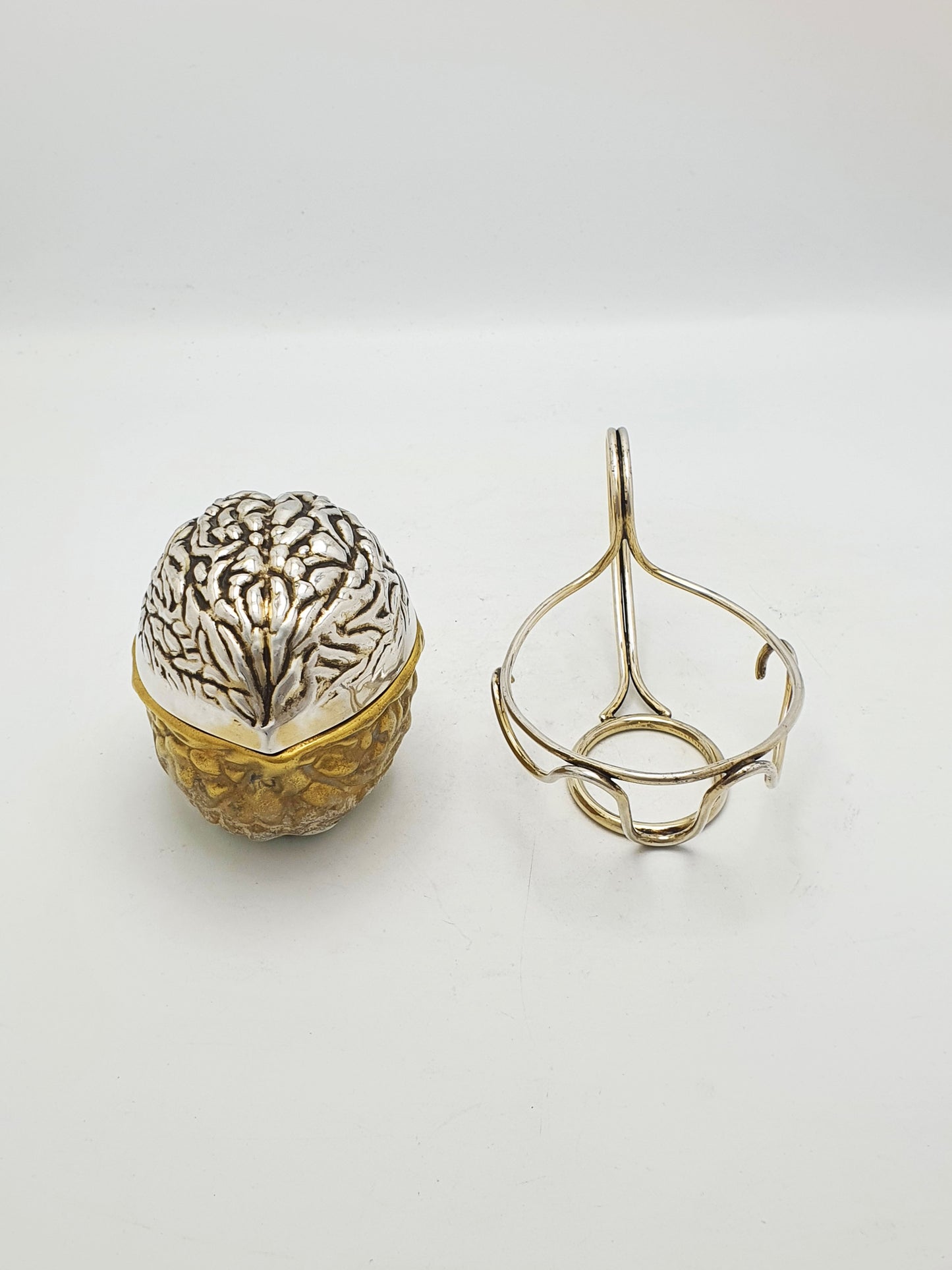 Rare Antique Victorian Walnut Sauce Holder with Wirework Stand – circa 1890