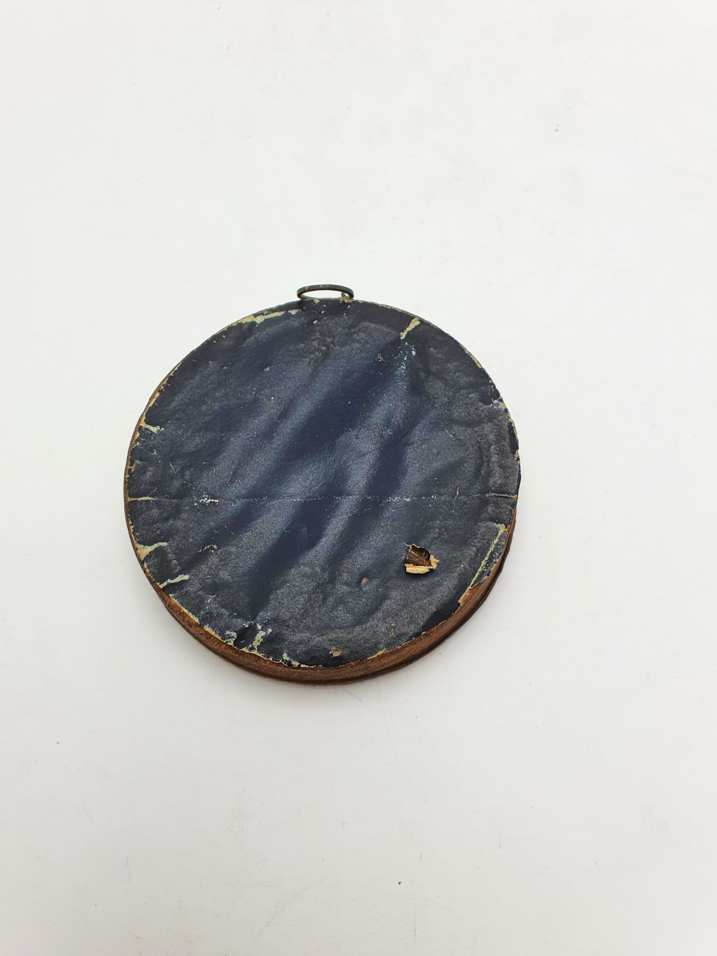 Miniature Hand-Painted Victorian Pastoral Scene in Gilt Gesso Frame – circa 1850