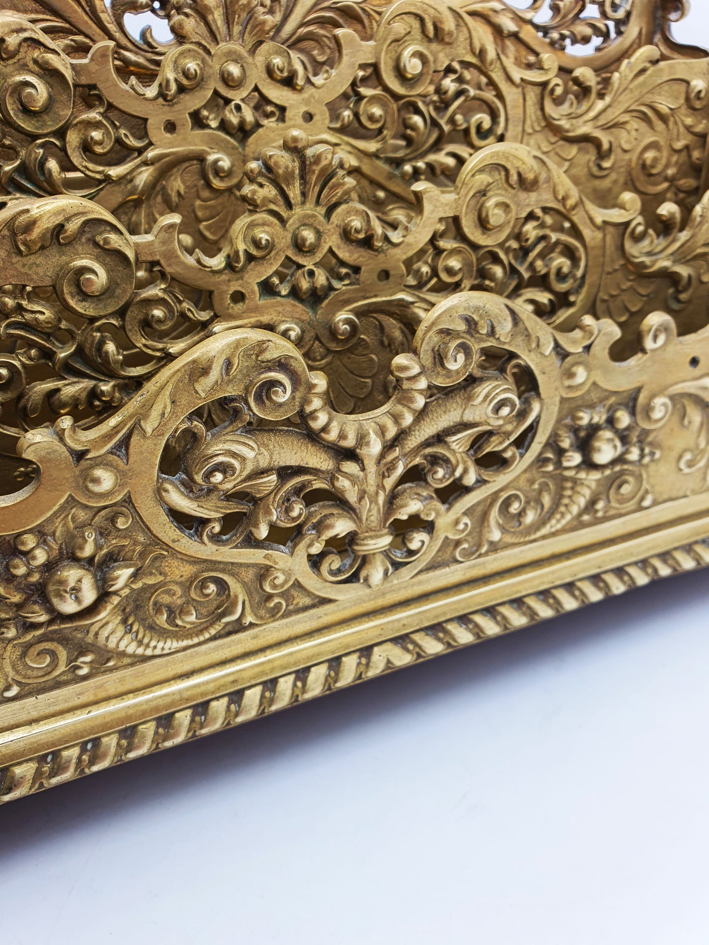 Magnificent Grand Tour Brass Rococo Revival Letter Rack – circa 1860