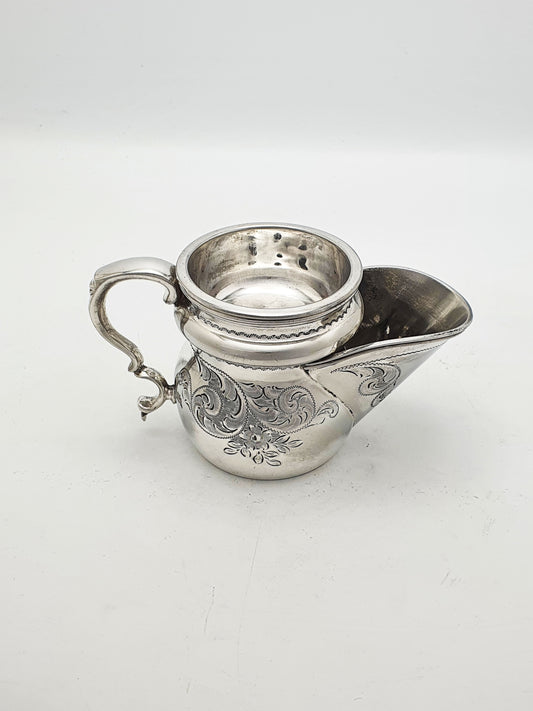 Antique Victorian Silver-Plated Shaving Mug with Removable Soap Tray – circa 1880