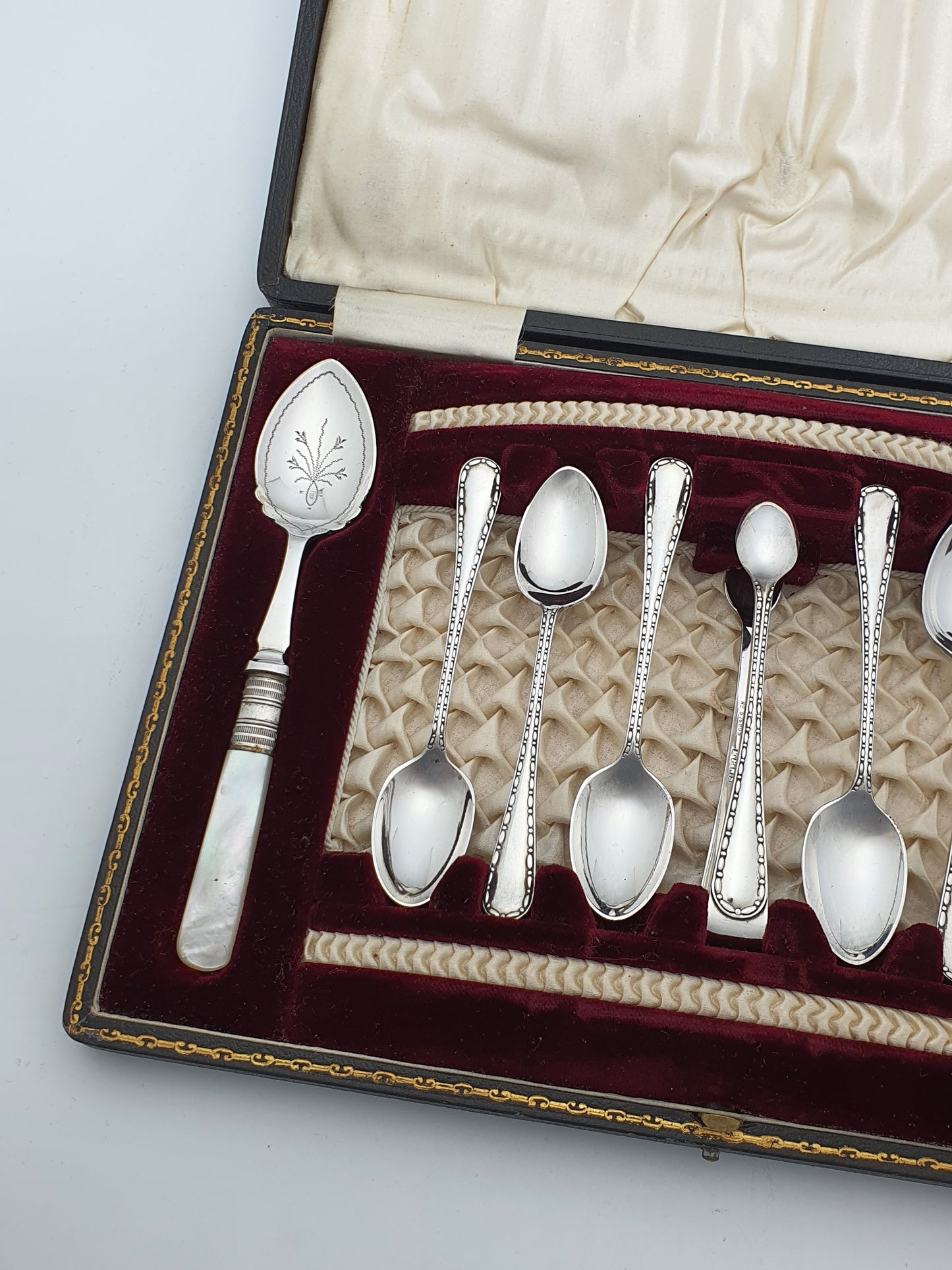 Antique Edwardian Silver-Plated & Mother-of-Pearl Tea Service Set – circa 1905
