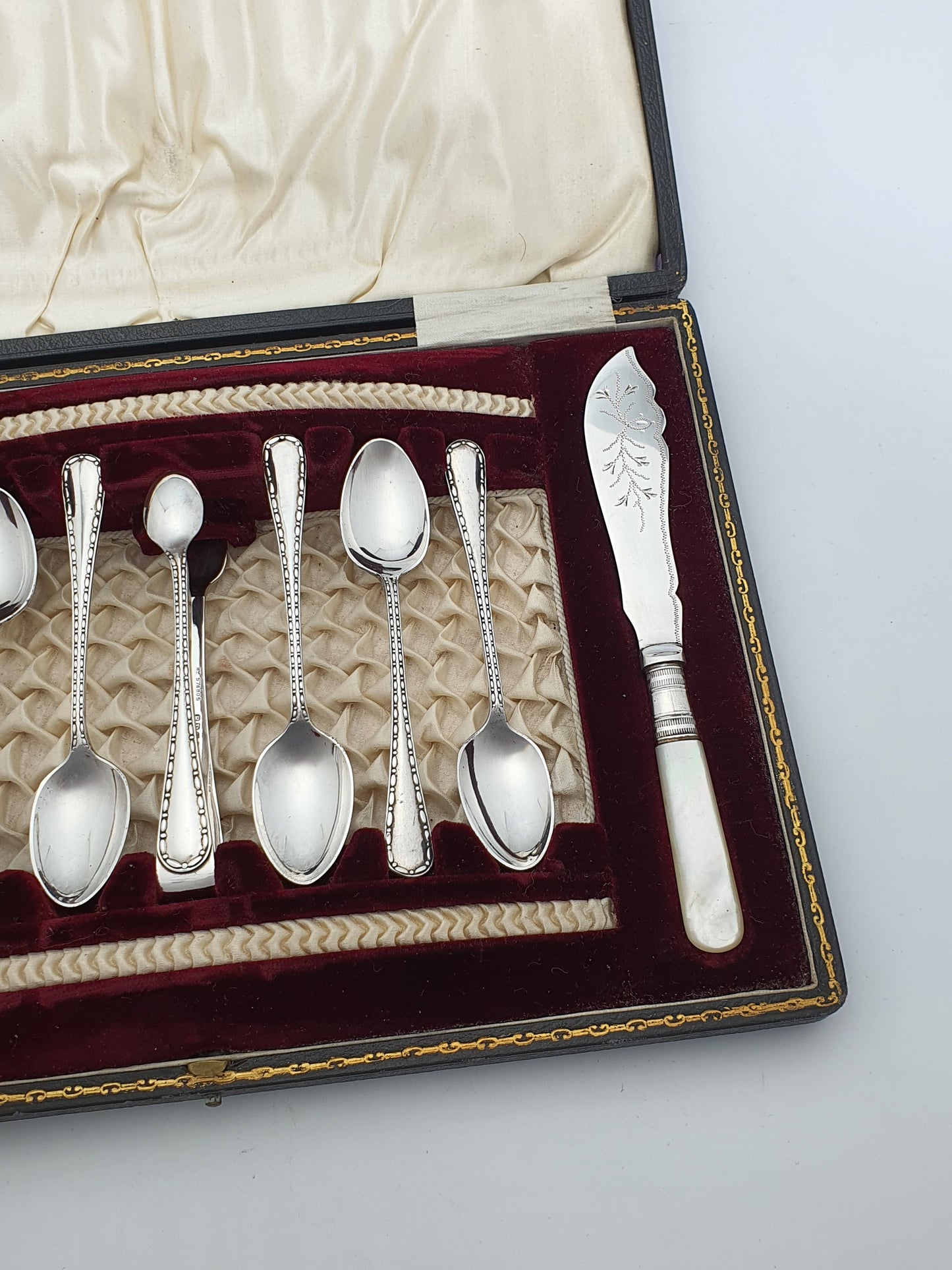 Antique Edwardian Silver-Plated & Mother-of-Pearl Tea Service Set – circa 1905