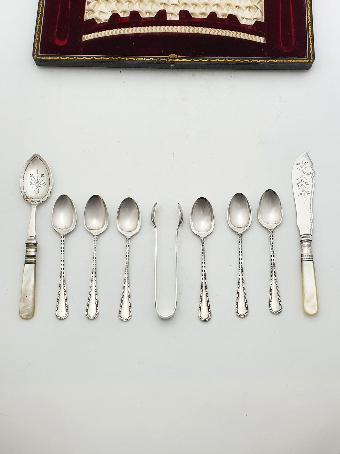 Antique Edwardian Silver-Plated & Mother-of-Pearl Tea Service Set – circa 1905