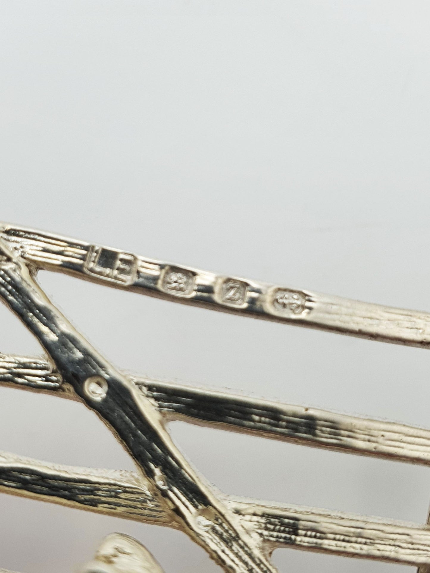 Pair of Antique Victorian Sterling Silver Fox & Gate Menu Holders - 1899