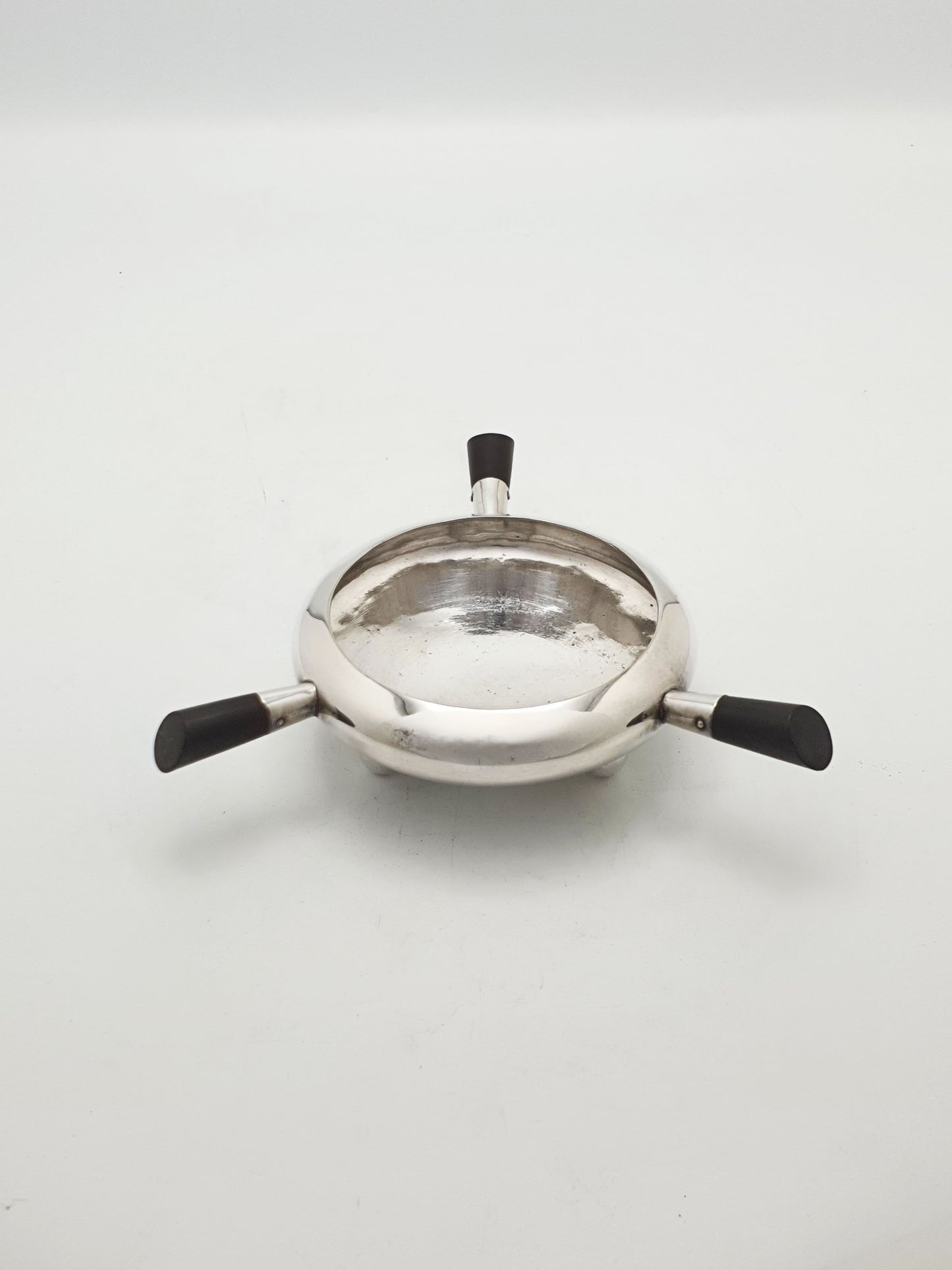 Unusual Antique Victorian Silver Plate Christopher Dresser Style Ashtray - 1893