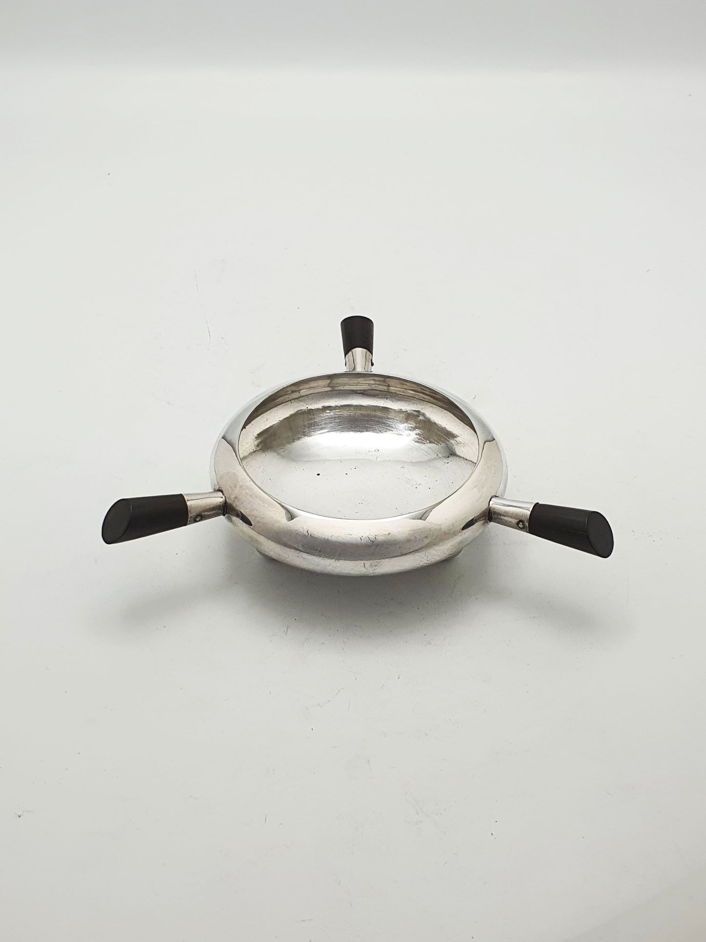 Unusual Antique Victorian Silver Plate Christopher Dresser Style Ashtray - 1893