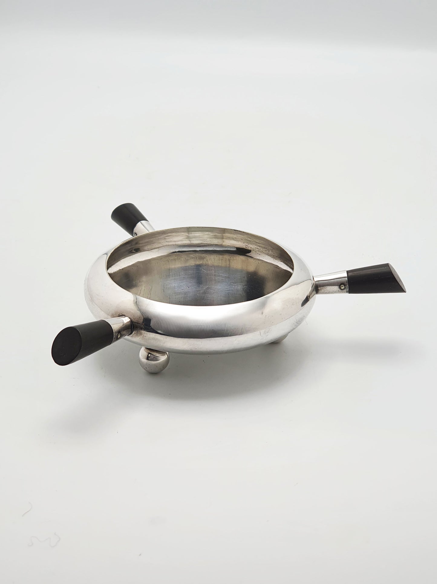 Unusual Antique Victorian Silver Plate Christopher Dresser Style Ashtray - 1893