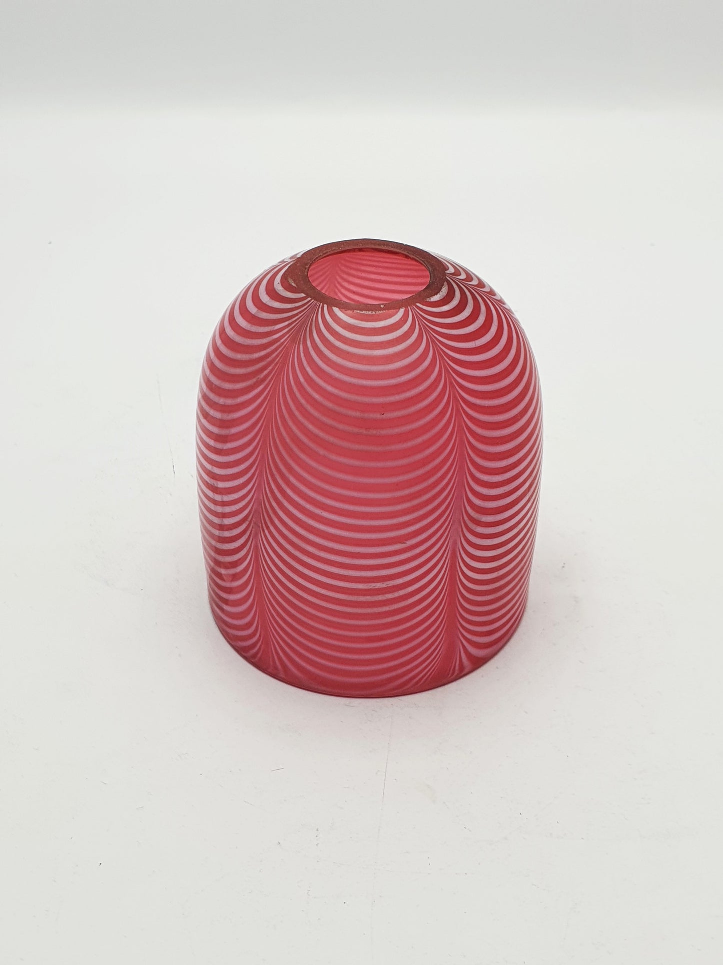 Gorgeous Victorian Cranberry Opaline Glass Lampshade – circa 1890