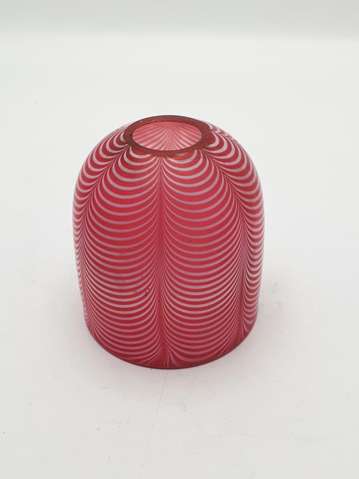 Gorgeous Victorian Cranberry Opaline Glass Lampshade – circa 1890