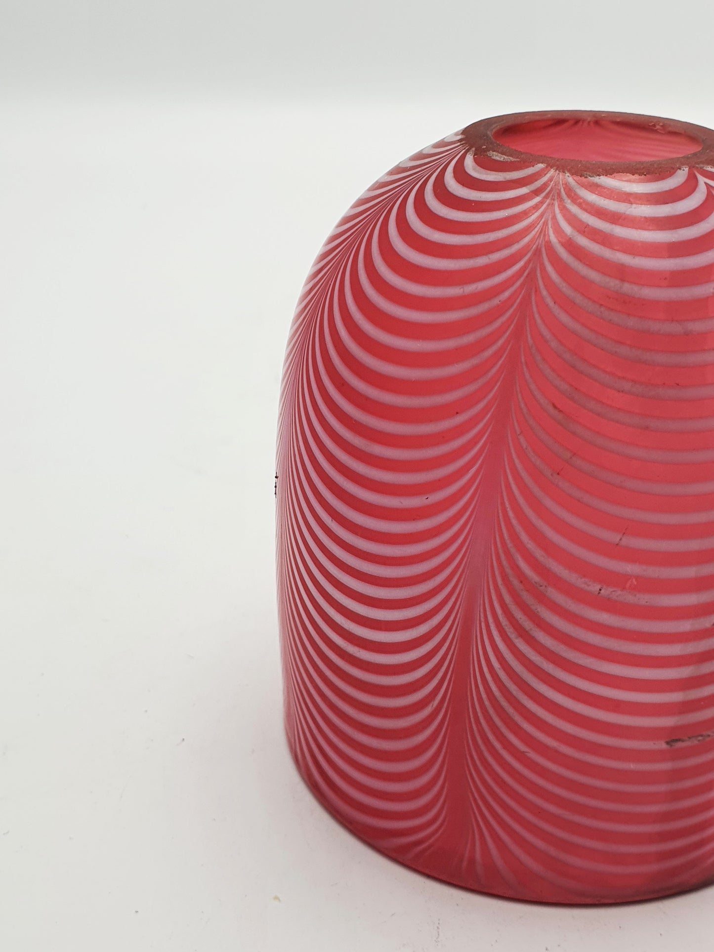 Gorgeous Victorian Cranberry Opaline Glass Lampshade – circa 1890