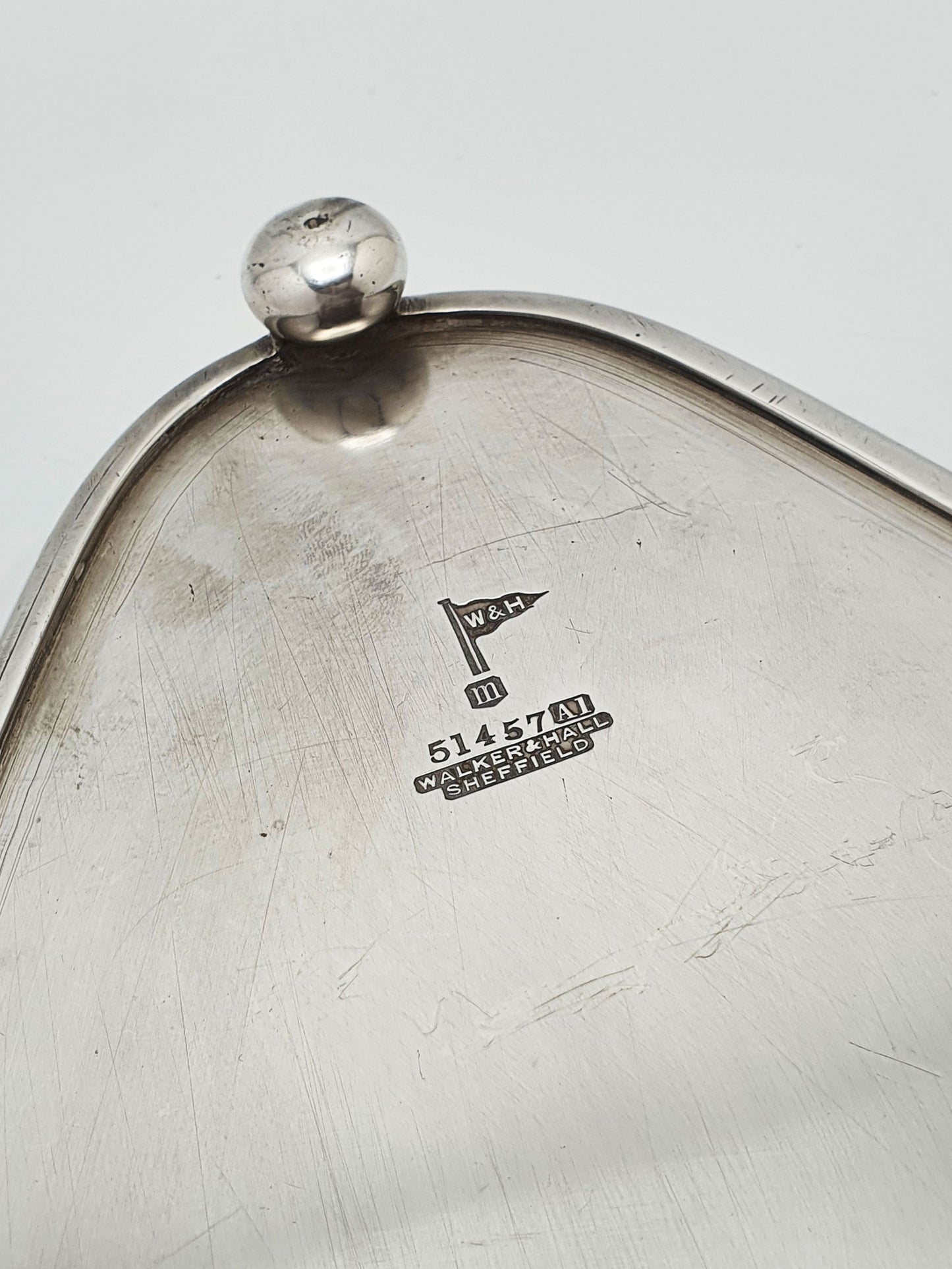 Nice Antique Starburst Glass & Silver-Plated Serving Tray – circa 1920