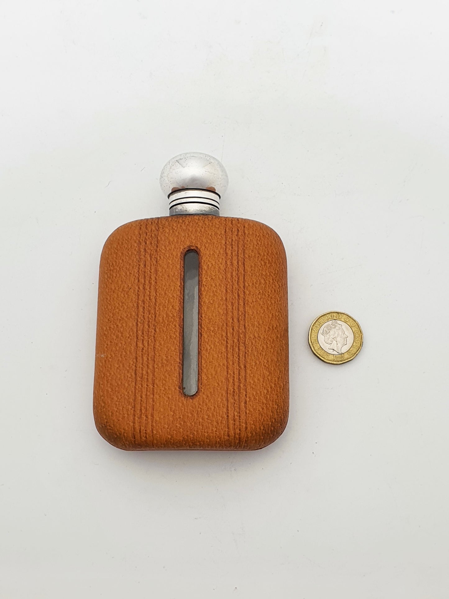 Nice Vintage Leather-Wrapped Hip Flask – circa 1950