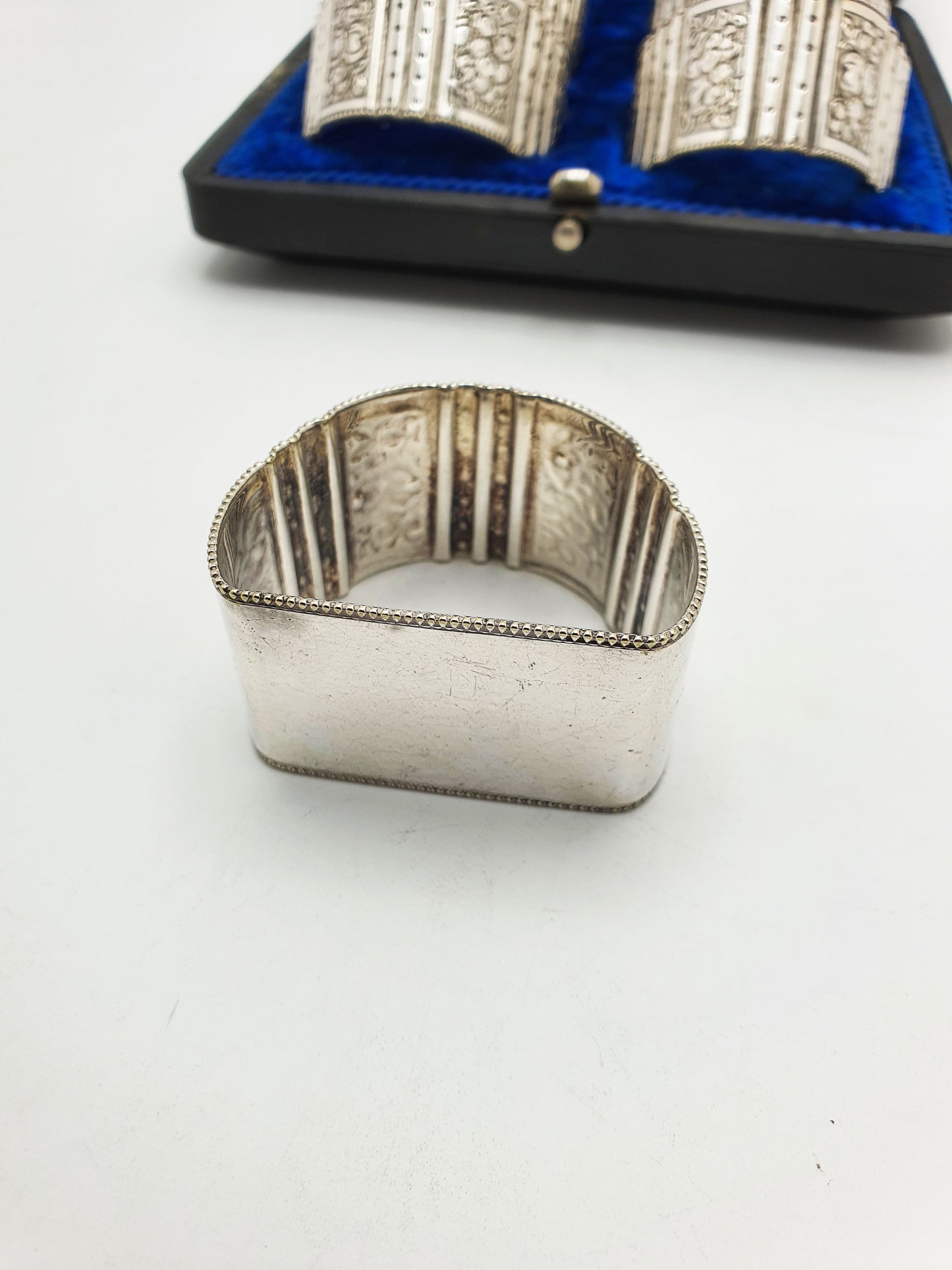 Nice Set of 6 Antique Edwardian Silver-Plated Napkin Rings – circa 1905