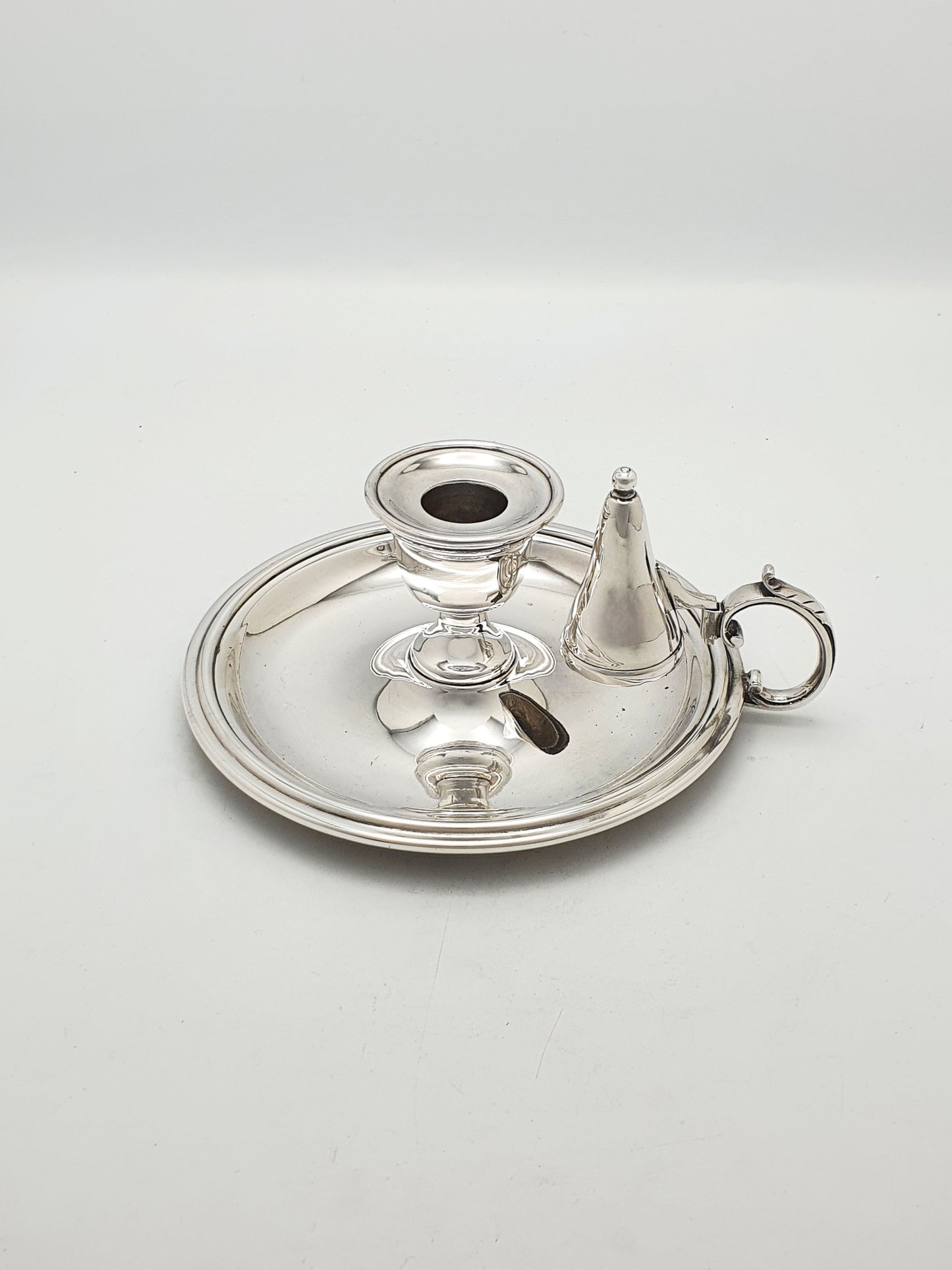 Antique Edwardian Silver Plated Chamberstick with Snuffer – circa 1905