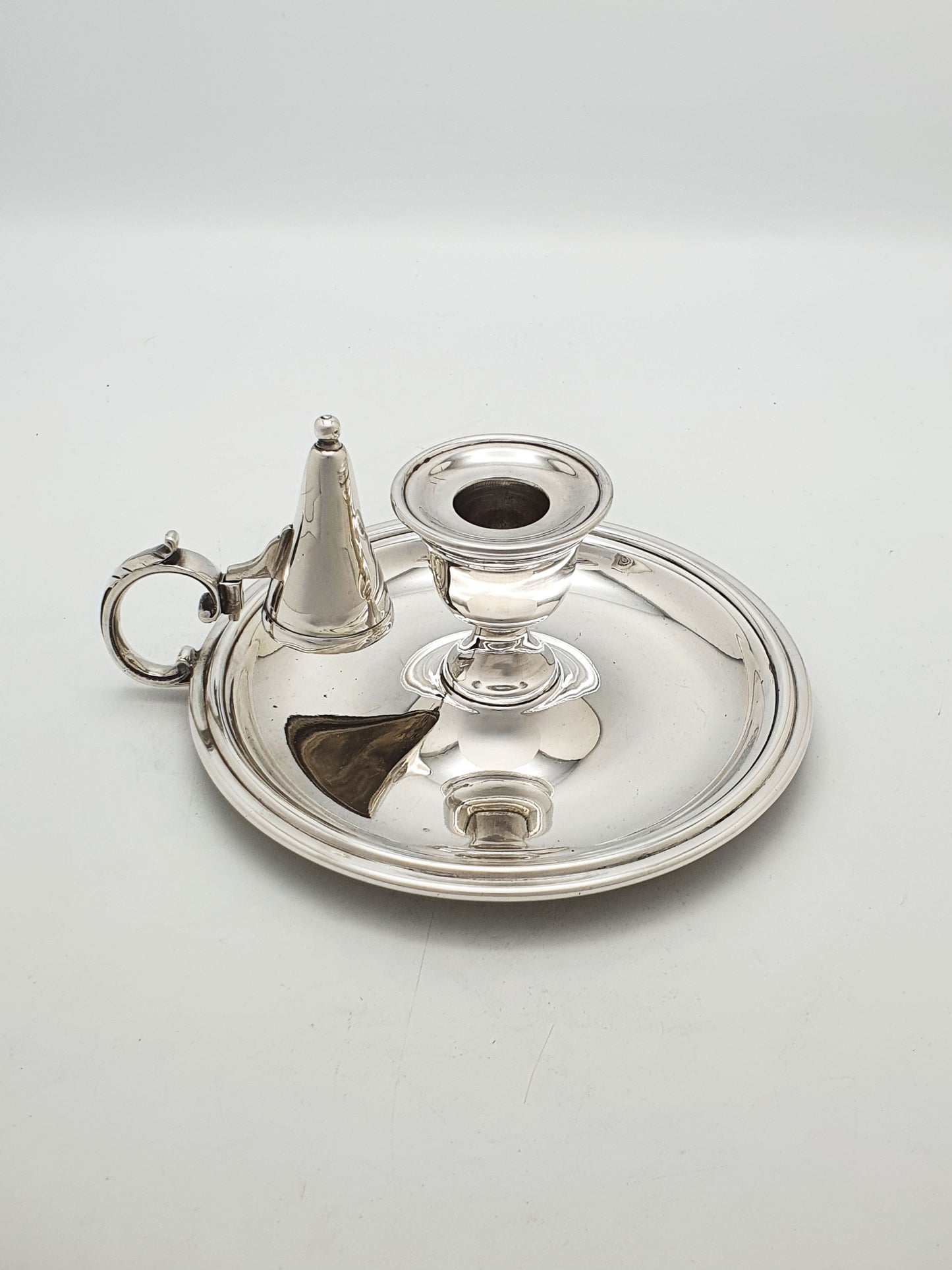 Antique Edwardian Silver Plated Chamberstick with Snuffer – circa 1905