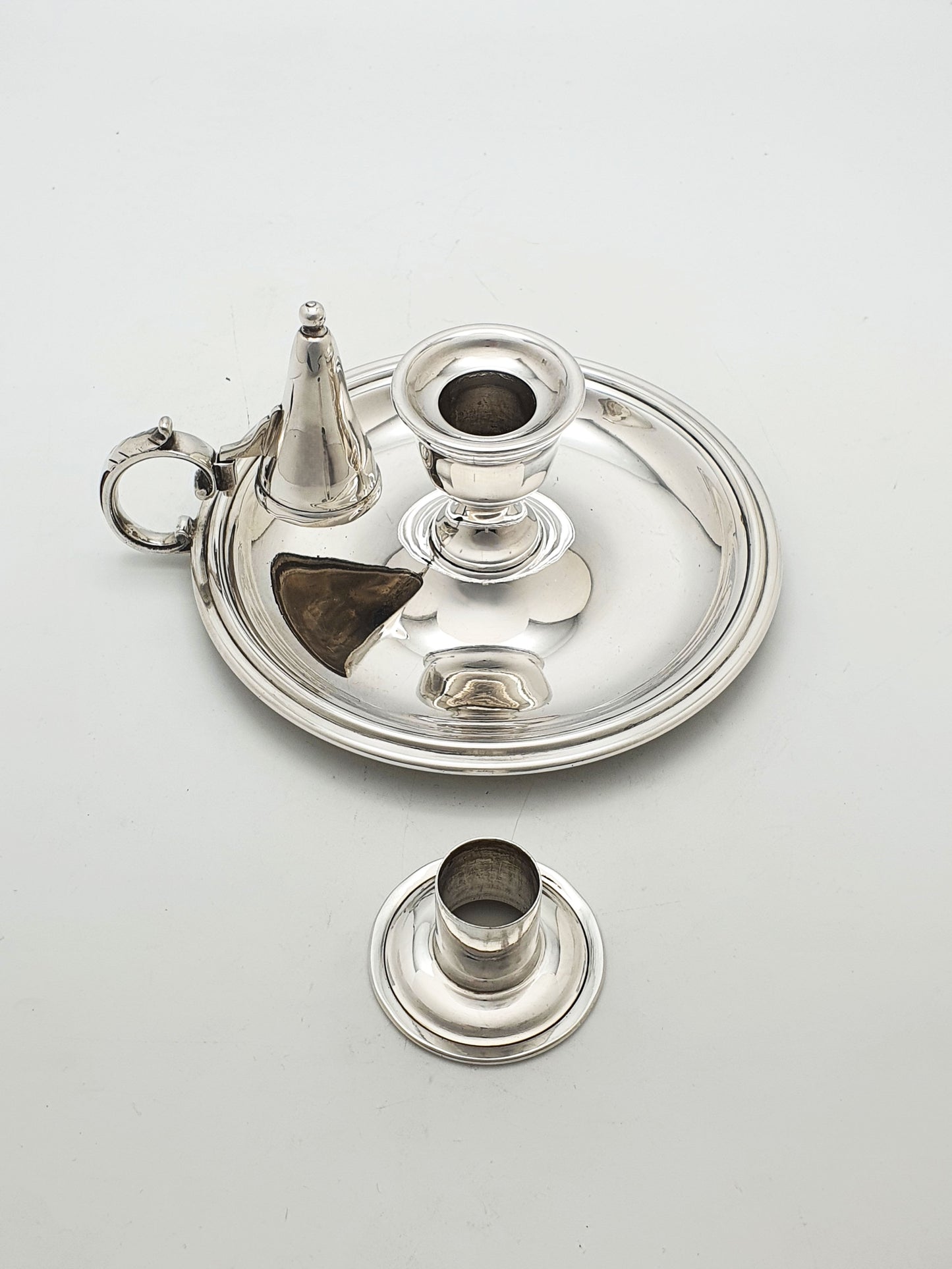 Antique Edwardian Silver Plated Chamberstick with Snuffer – circa 1905