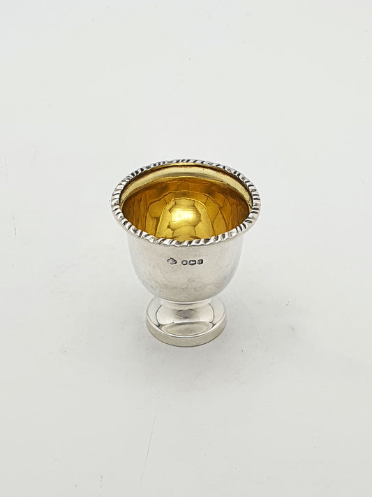 Lovely Antique Sterling Silver Egg Cup with Gilt Interior - 1918