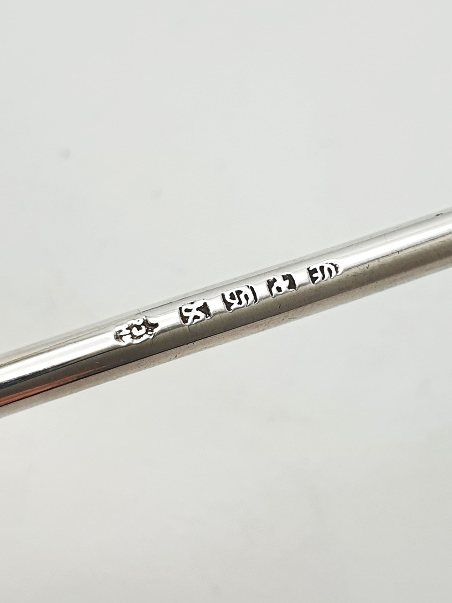 Antique Victorian Receipt Hook Stand with Sterling Silver Plinth Base - 1898