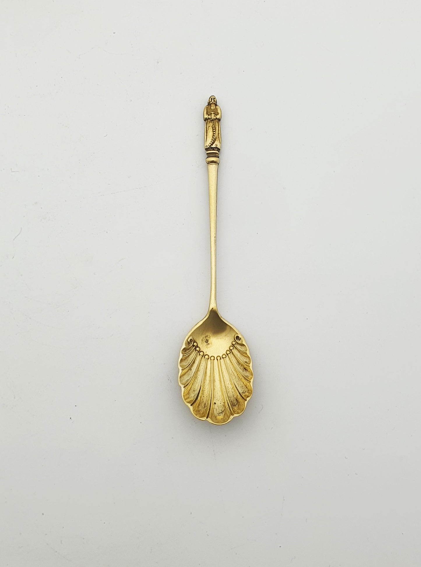 Stunning Antique Victorian Gilt Silver Plate Apostle Spoons Set - circa 1890