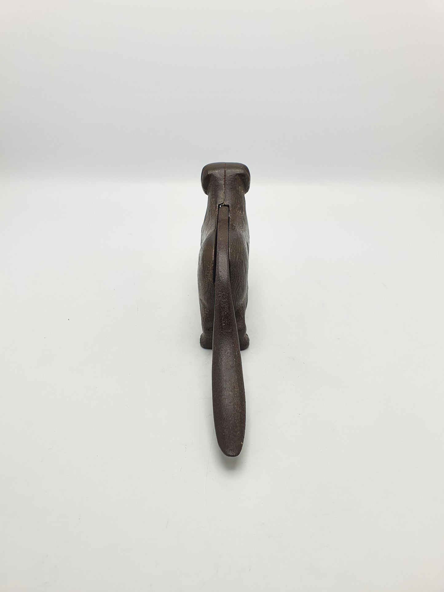 Antique Victorian Cast Iron Dog Nutcracker with Lever Tail Handle - 1896