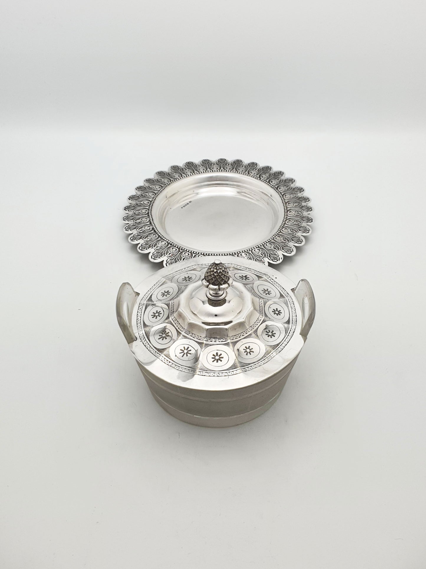 Lovely Antique Victorian Butter Dish with Glass Liner – circa 1880