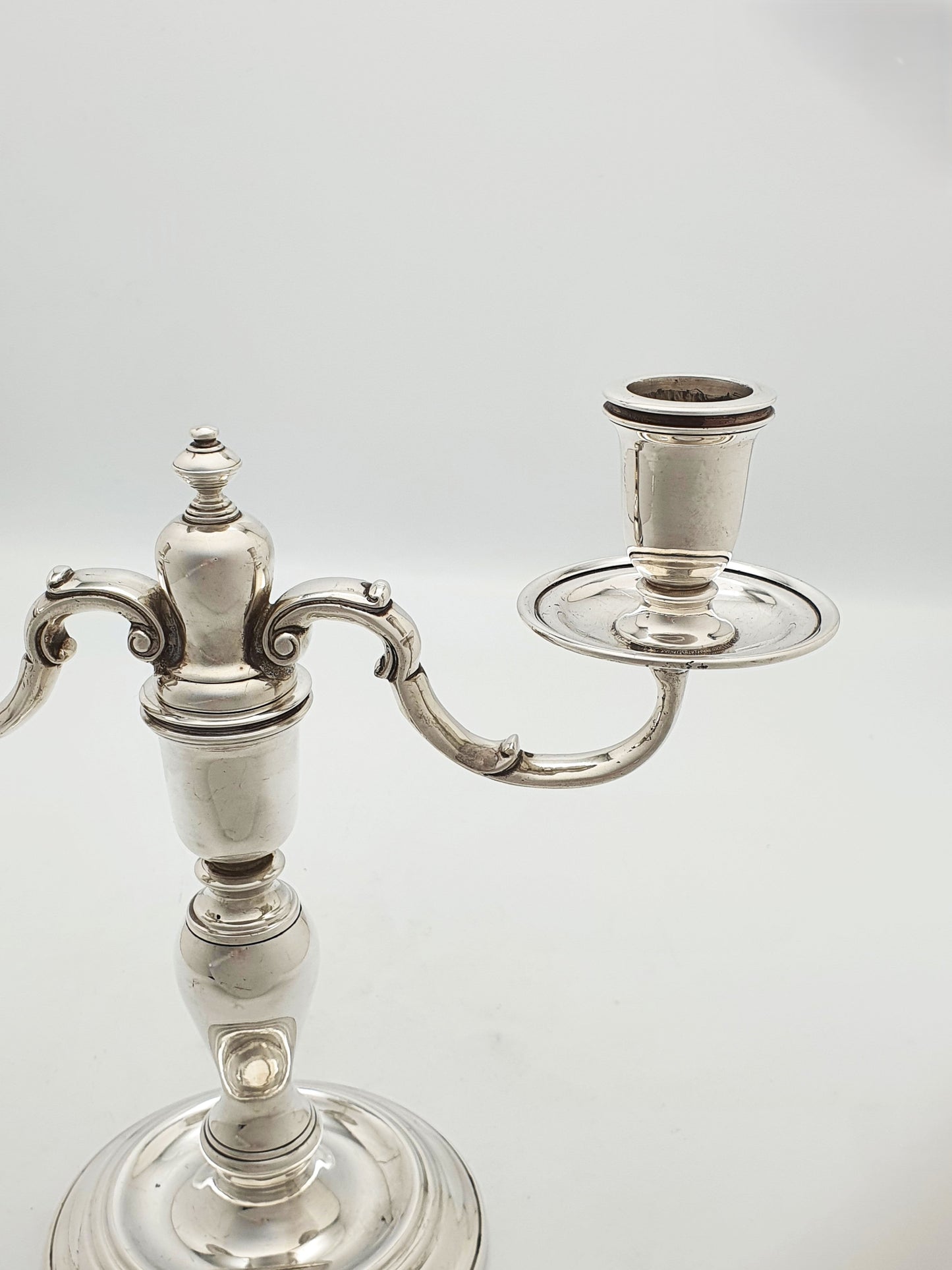 Vintage Pair of Silver Plated Low Two-Branch Table Candelabra – circa 1930