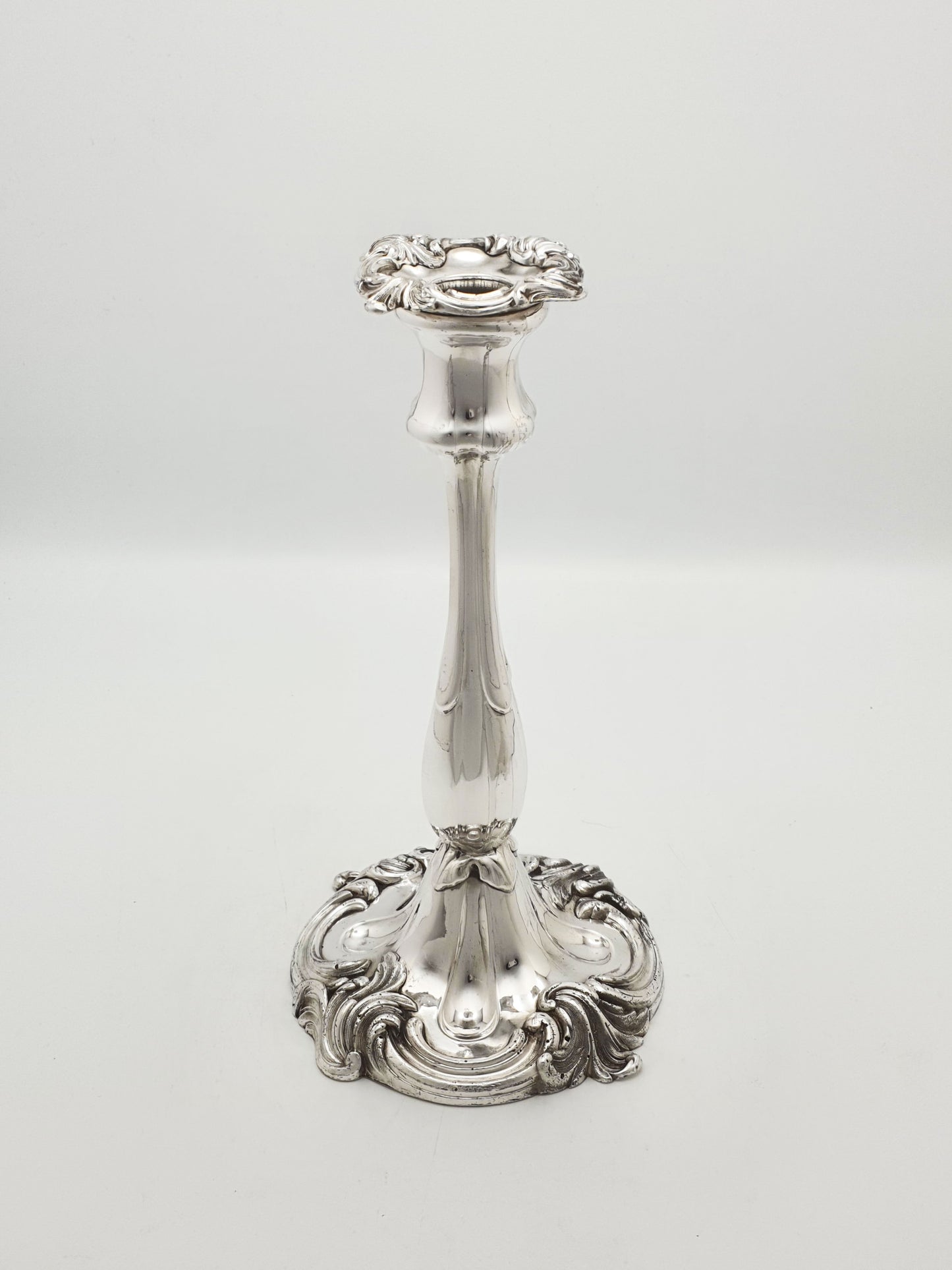 Set of 4 Antique Victorian Rococo Style Silver Plated Candlesticks – circa 1880