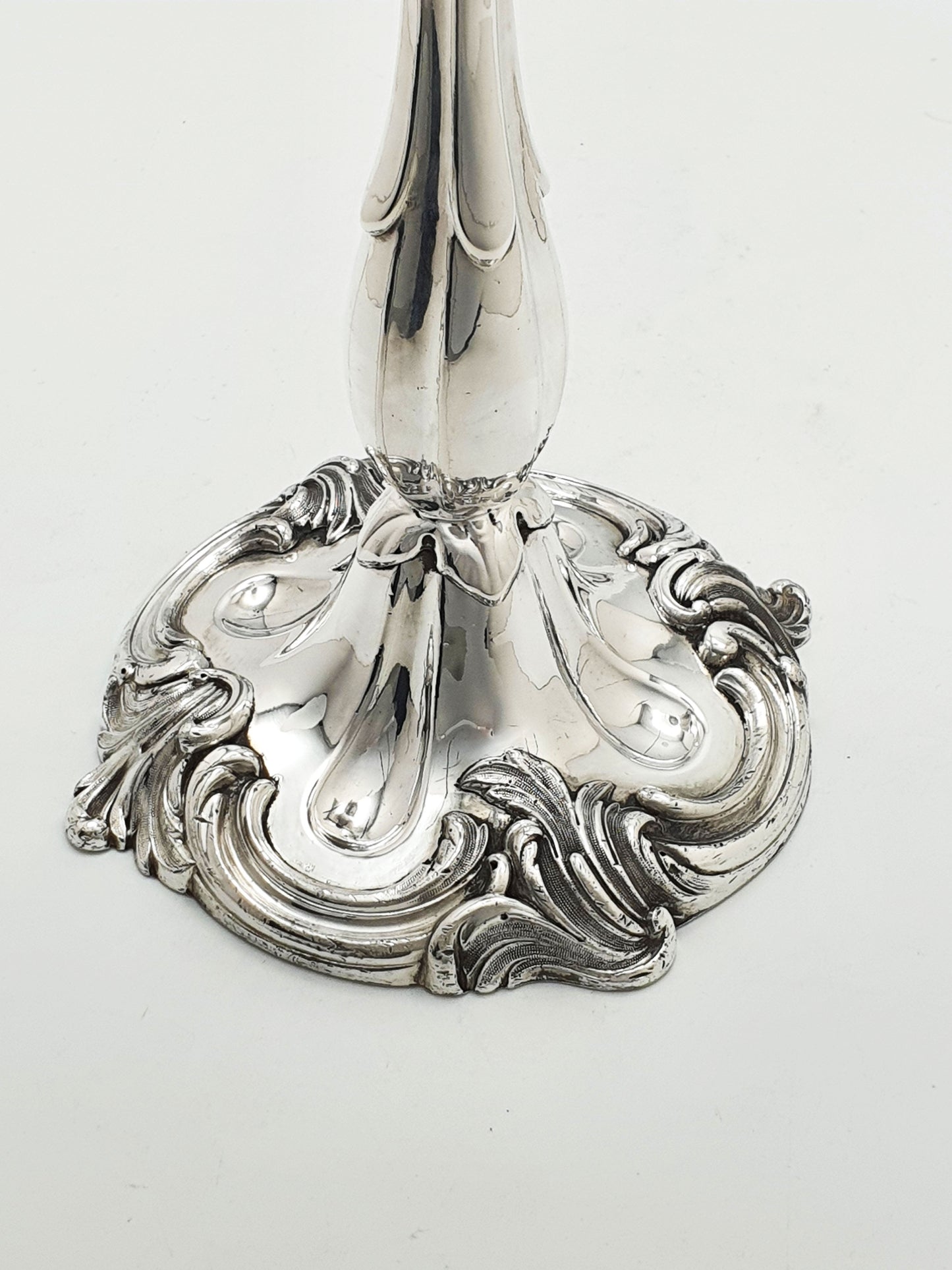 Set of 4 Antique Victorian Rococo Style Silver Plated Candlesticks – circa 1880