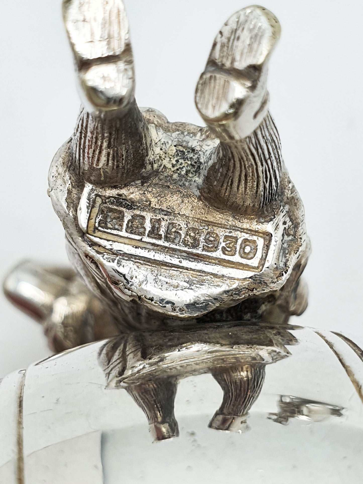 Lovely Pair of Antique Victorian Silver Plated Figural Napkin Rings - 1891