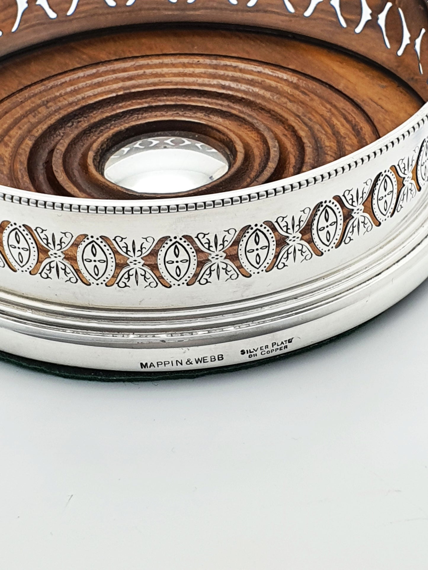 Pair of Antique Mappin & Webb Silver Plated Bottle Coasters – circa 1920