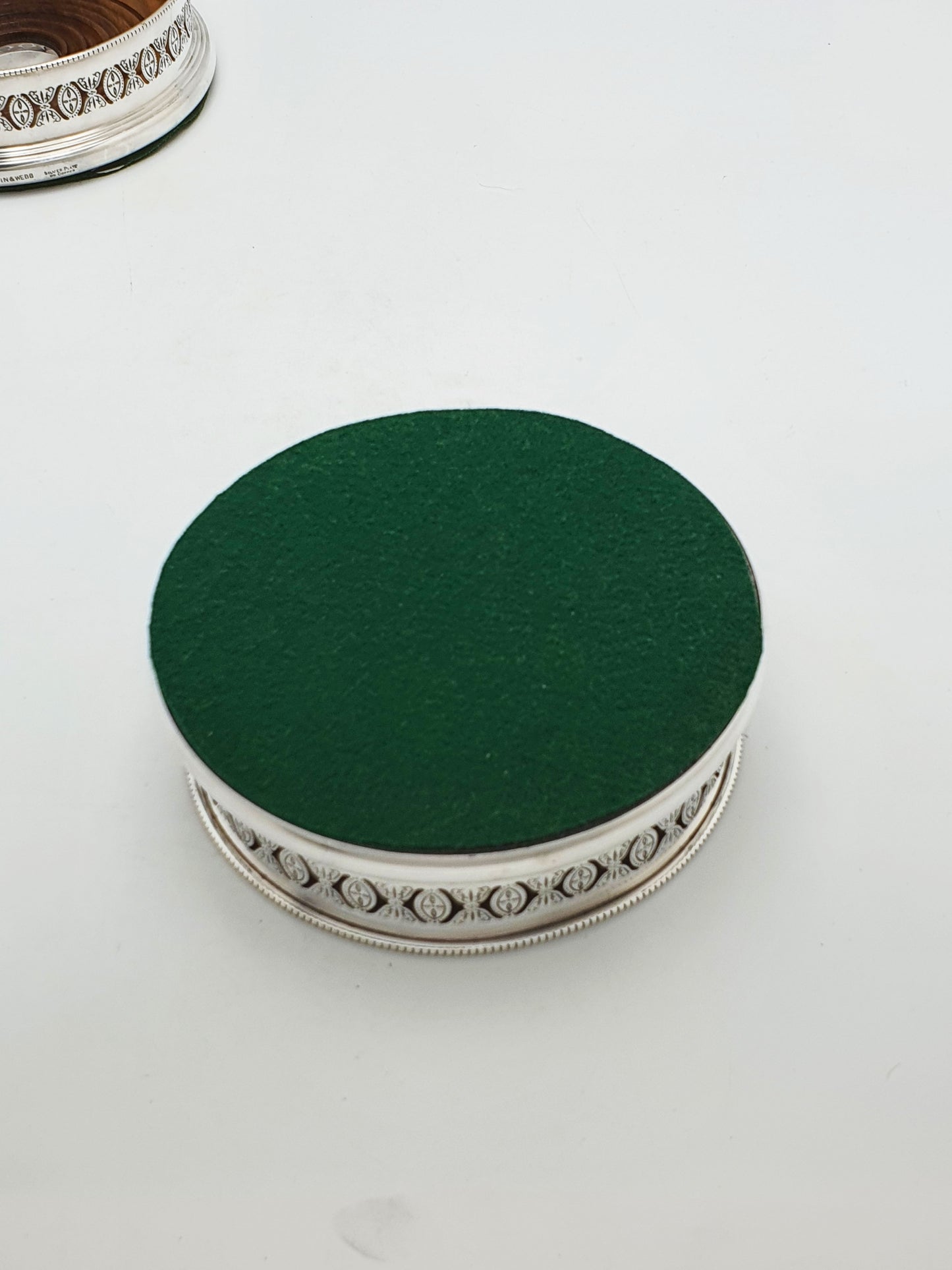 Pair of Antique Mappin & Webb Silver Plated Bottle Coasters – circa 1920
