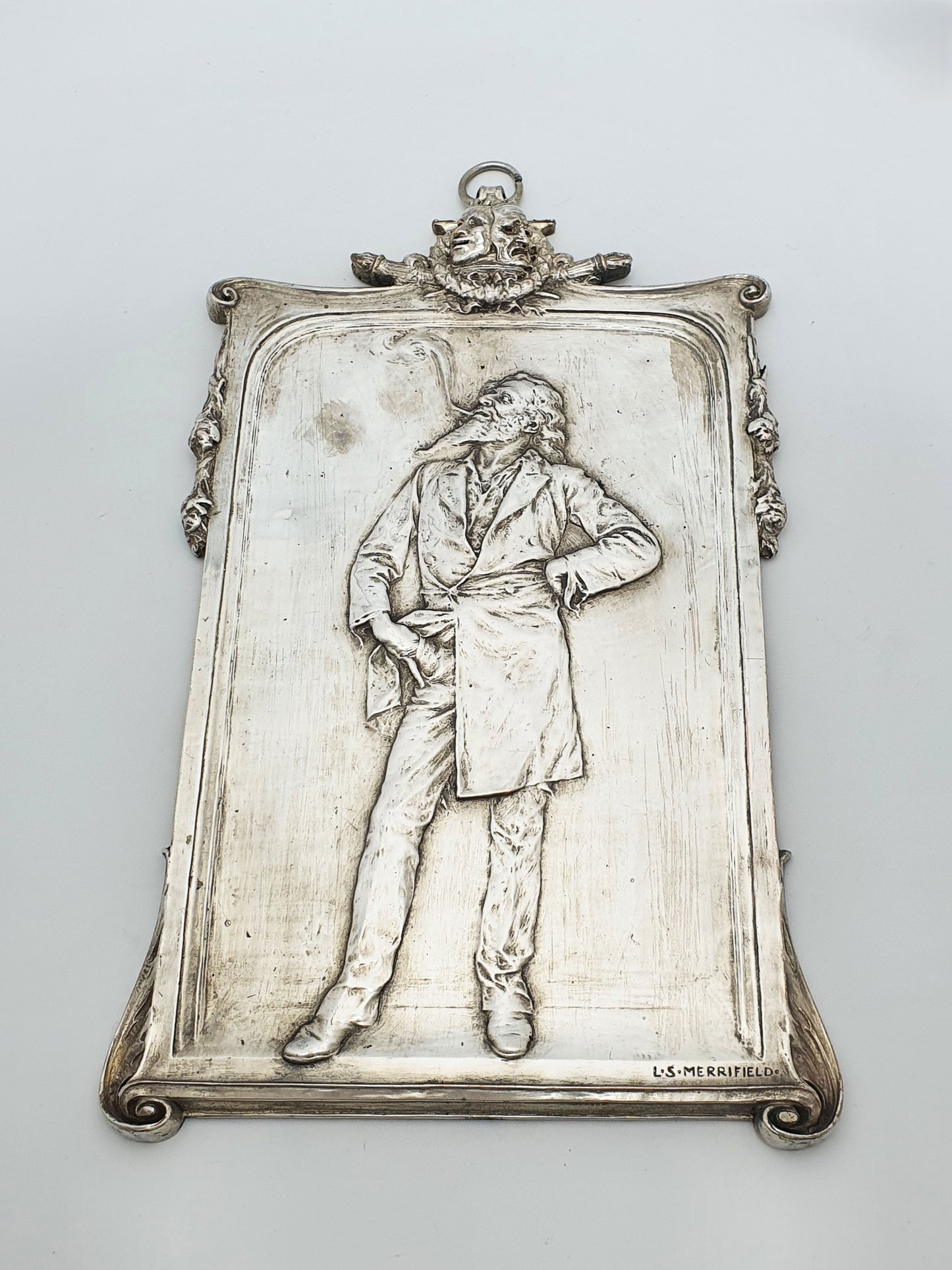 Victorian Silver-Plated Sir Herbert Beerbohm Tree Wall Plaque – circa 1890