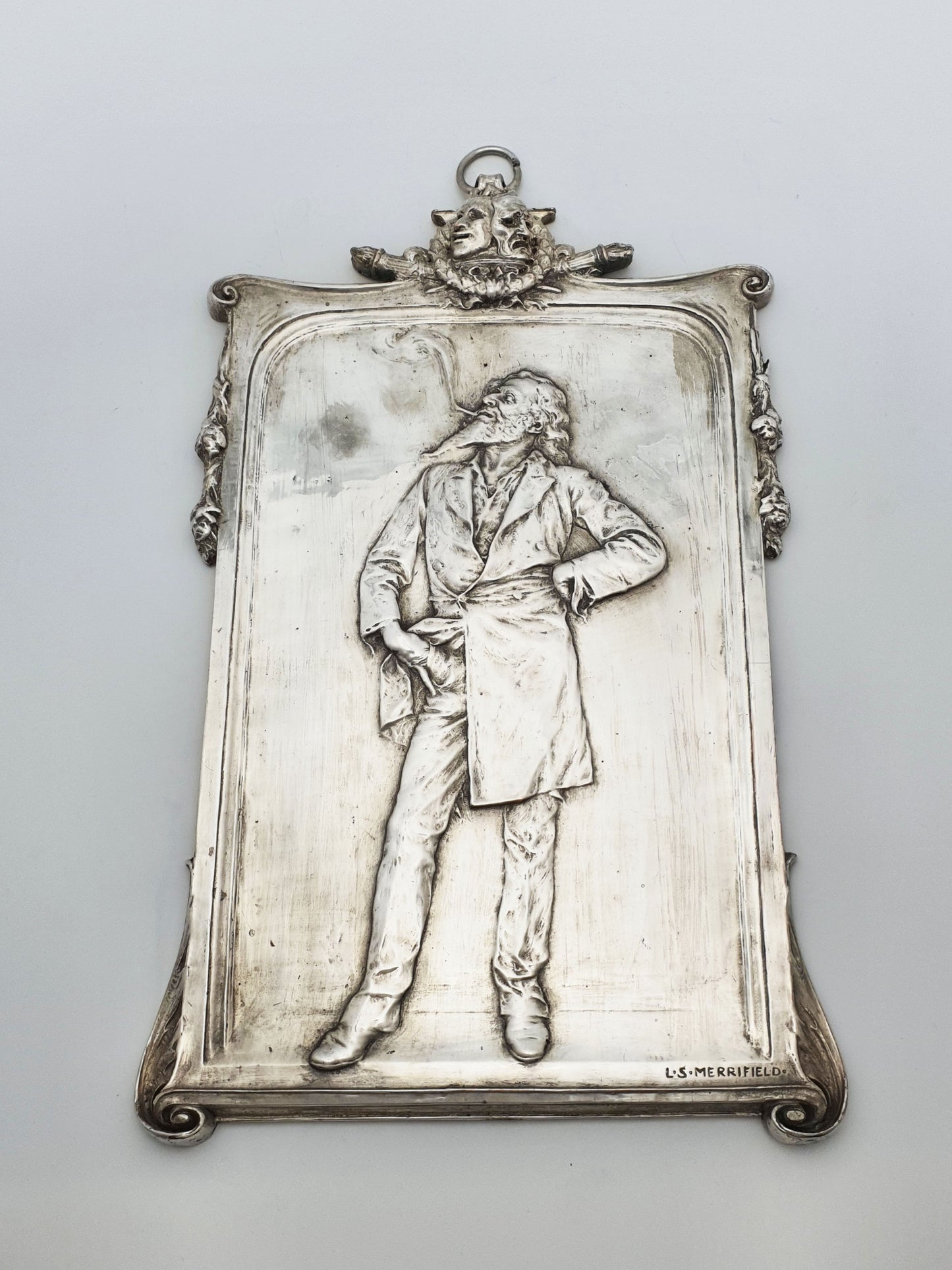 Victorian Silver-Plated Sir Herbert Beerbohm Tree Wall Plaque – circa 1890