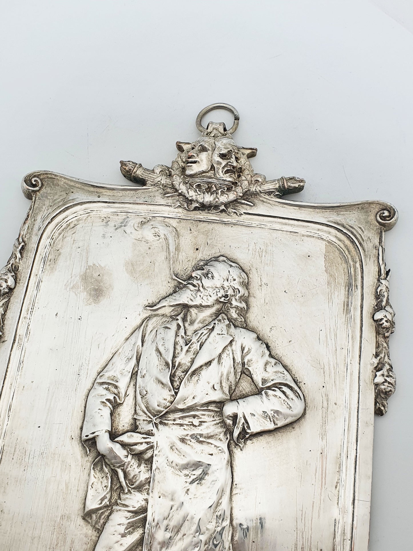 Victorian Silver-Plated Sir Herbert Beerbohm Tree Wall Plaque – circa 1890