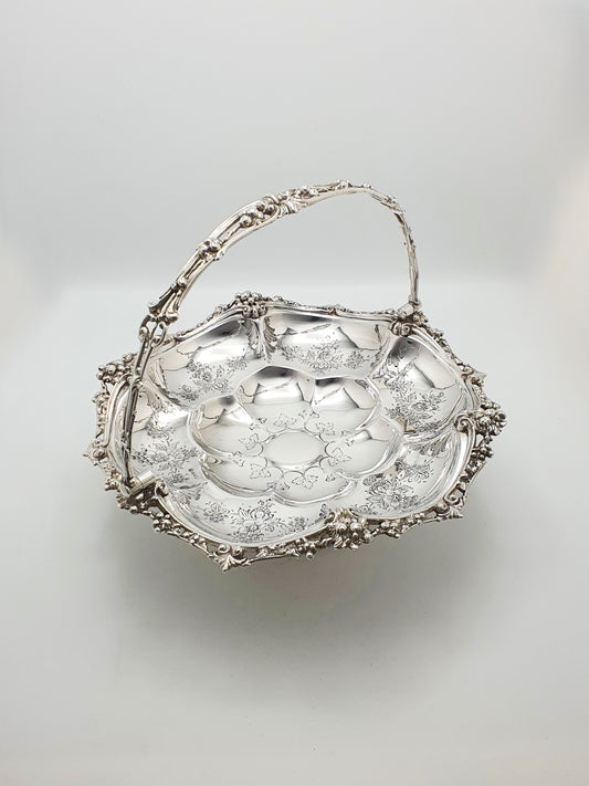 Fabulous Antique Victorian Silver Plated Basket - circa 1870