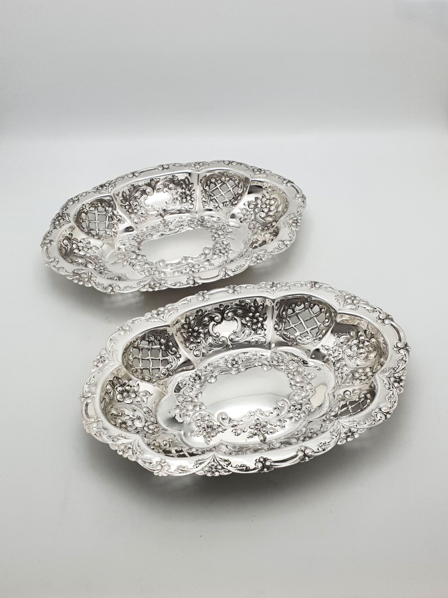 Pretty Pair Victorian Liberty & Co. Silver Plated Dishes - circa 1890