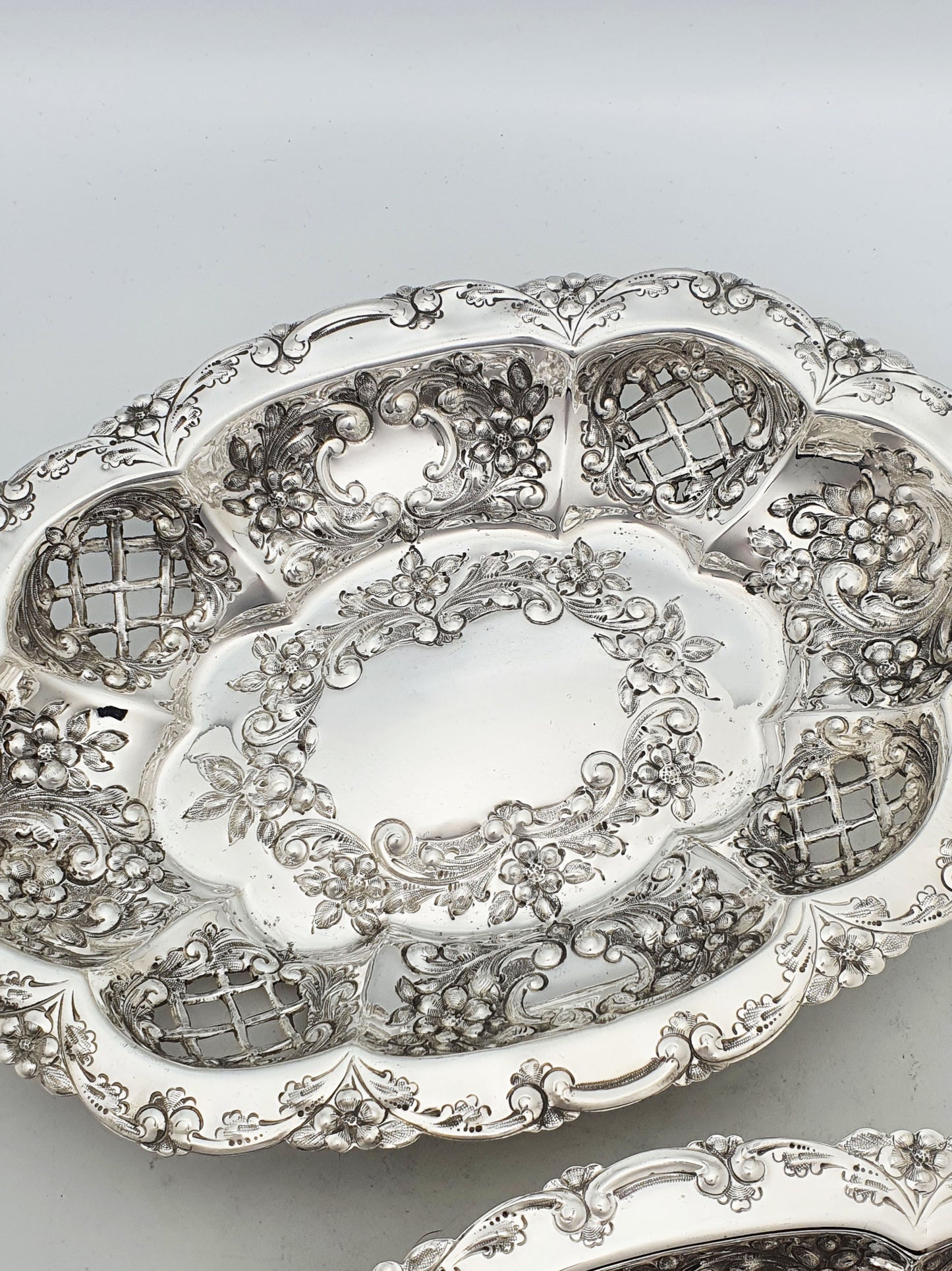 Pretty Pair Victorian Liberty & Co. Silver Plated Dishes - circa 1890