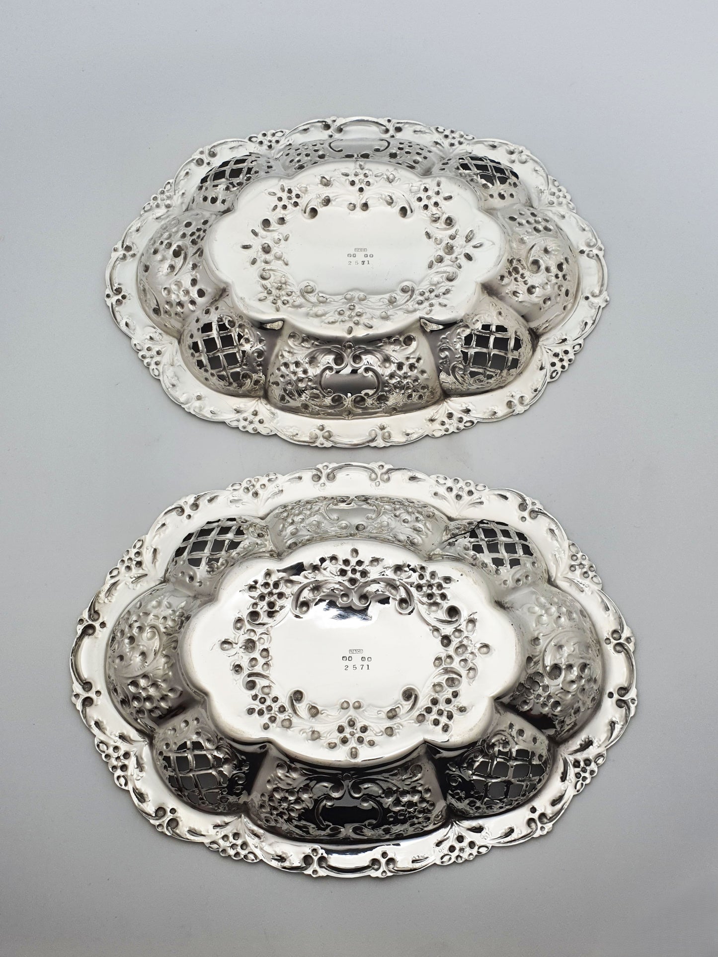 Pretty Pair Victorian Liberty & Co. Silver Plated Dishes - circa 1890