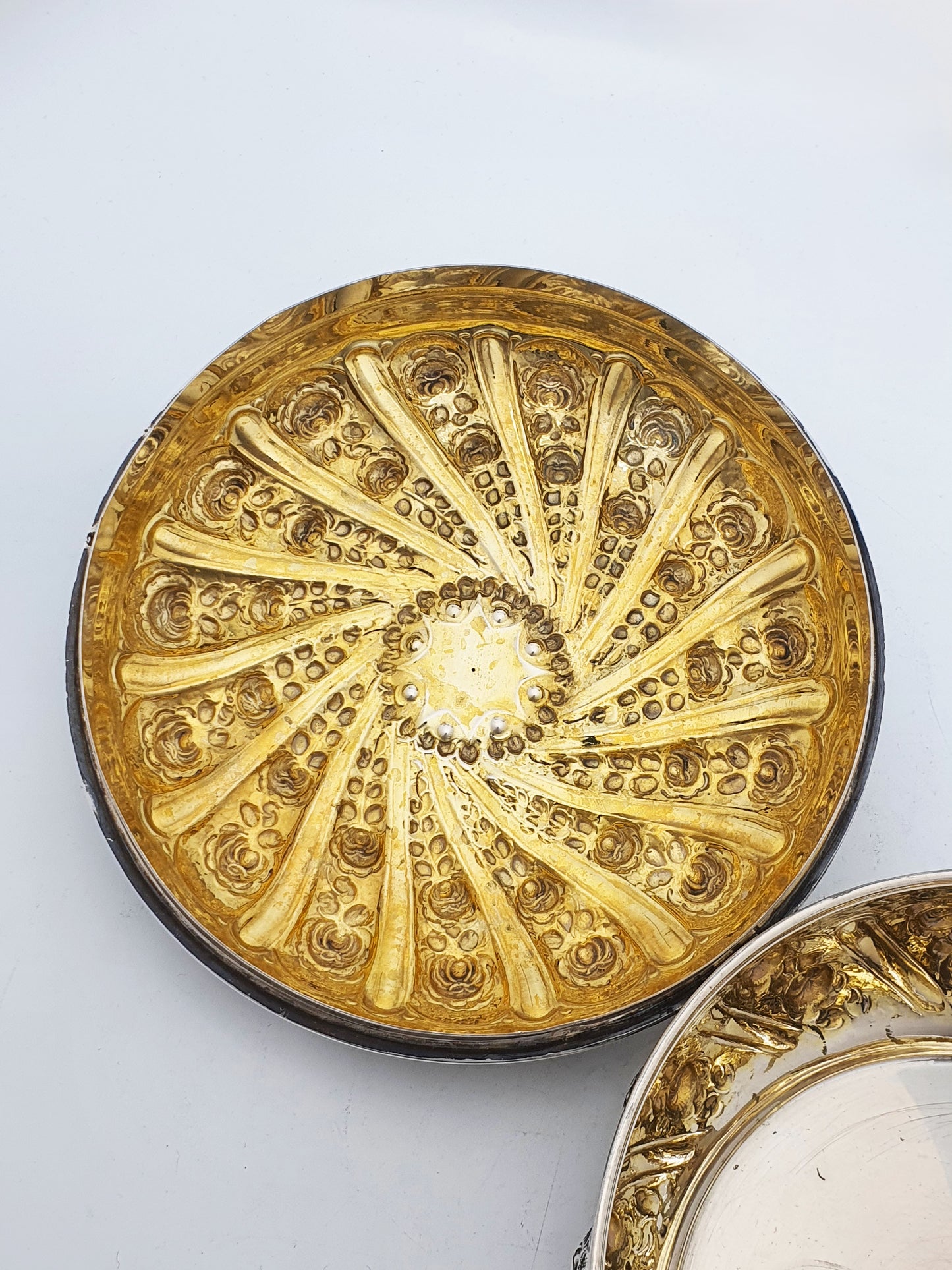Stunning Large Continental Silver Bowl & Cover with Gilt Interior - circa 1900